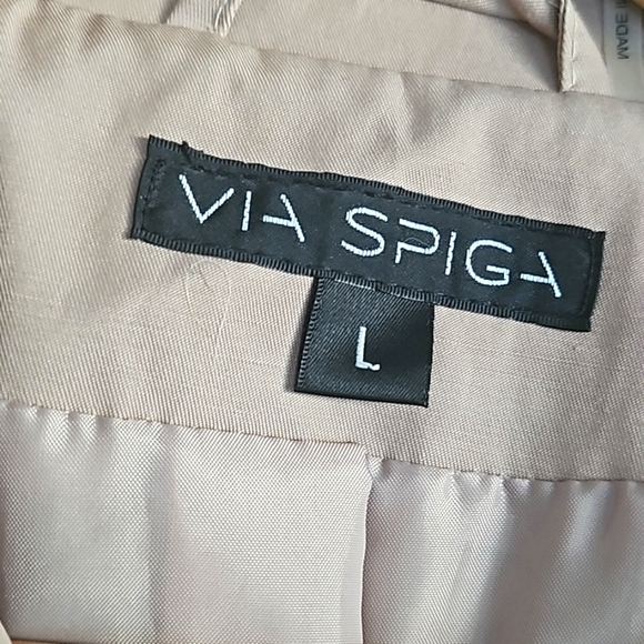 Via Spiga Double Breasted Belted Trench Coat Large - Picture 6 of 9